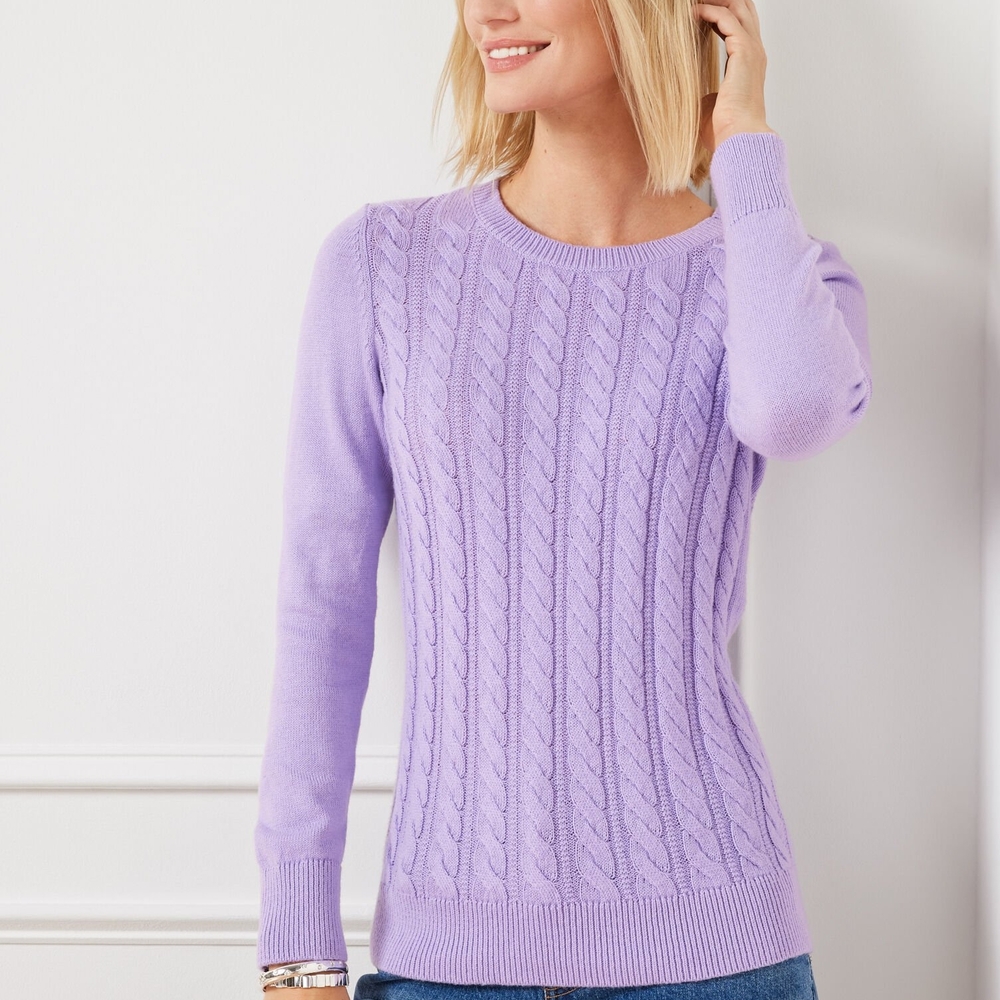 Lavender Cable Knit Sweater